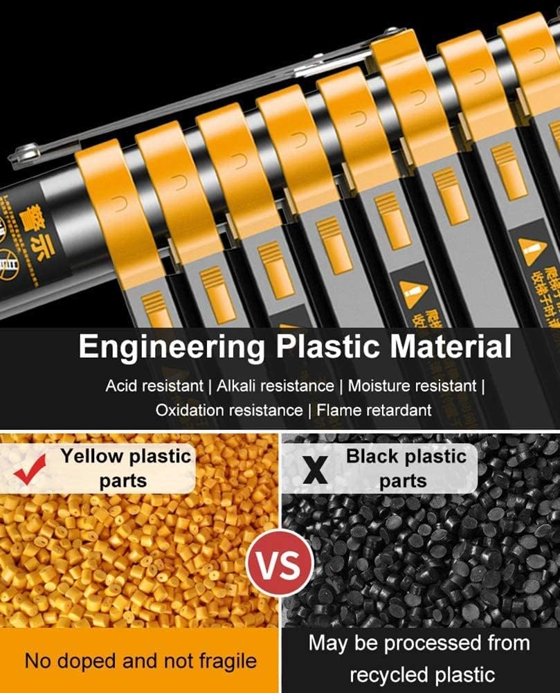 Tall Engineering Telescoping Ladder,DIY Multi Purpose Non-Slip Extension Ladder with Hook Building Maintenance Ladder Stepladder