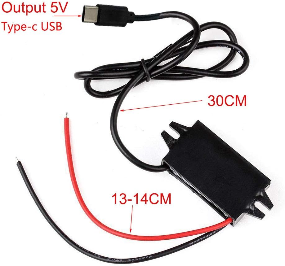 HOMREE DC 8-35V to DC 5V Step-Down Converter Buck Module 12V/24V to 5V 3A 15W USB Output Power Supply Charger