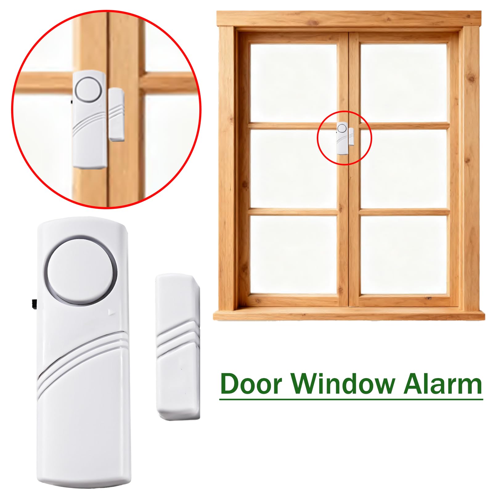 4 alarmas de puerta y ventana, sensor magnético de alerta antirrobo para el hogar, alarmas de puerta ruidosas para la seguridad de los niños, alarma antirrobo para el hogar, seguridad de la oficina