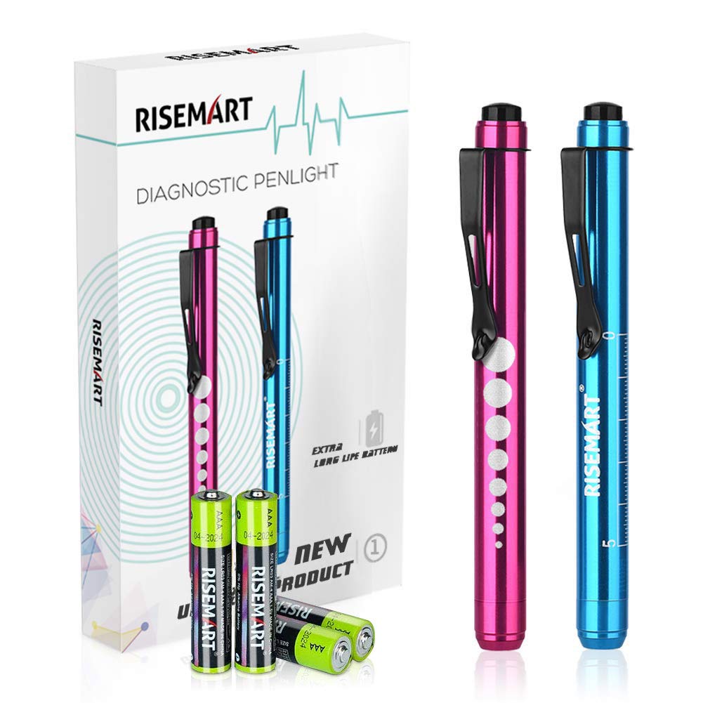 Buy Pen Light, RISEMART Nurse Led Medical Penlight with Pupil Gauge for