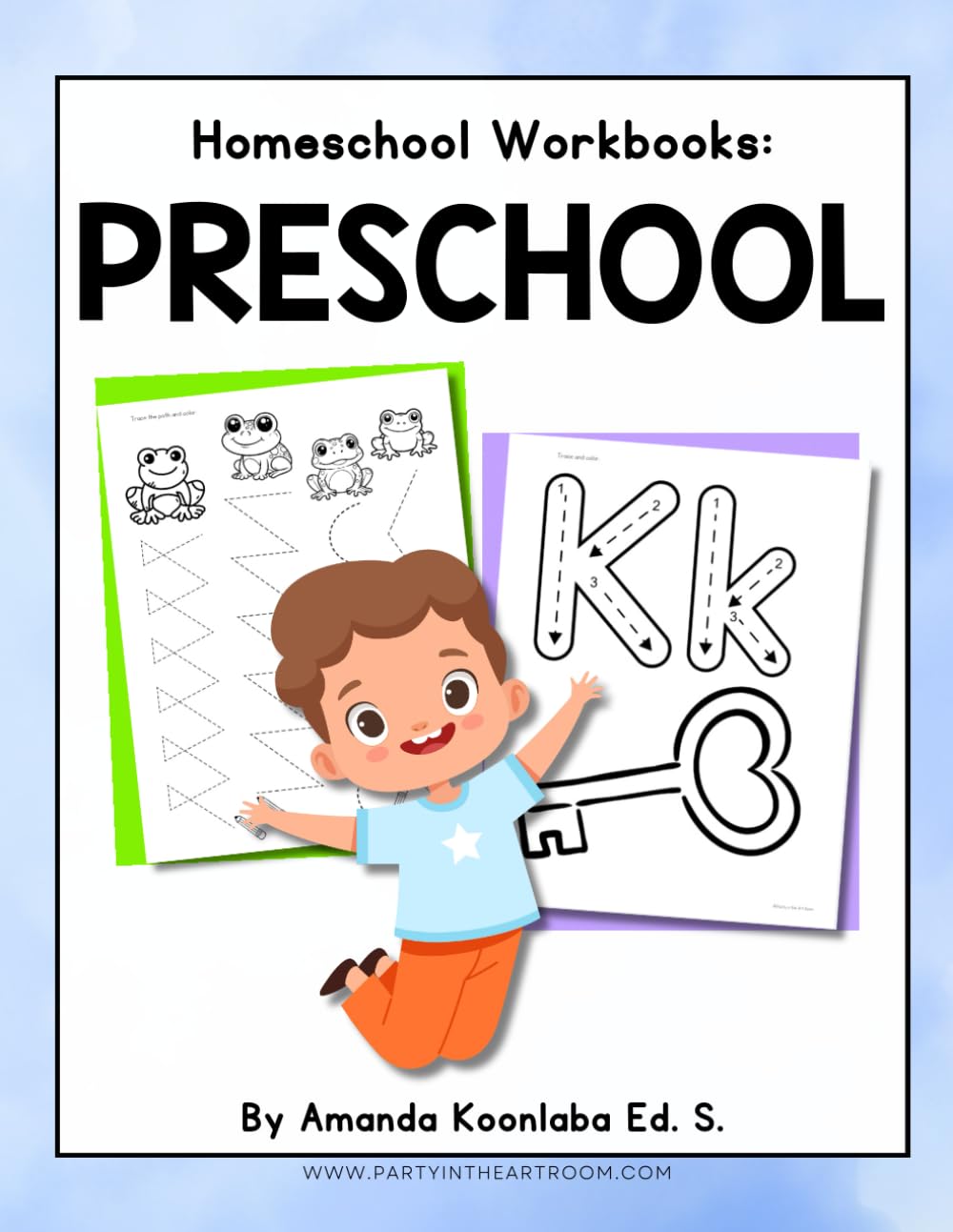 Homeschool Workbooks: Preschool Fine Motor Skills: Toddler Art Activity Book with tracing shapes for toddlers, counting,...