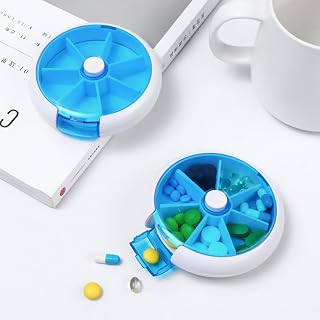 Weekly Pill Organizer - 7 Day Medicine Dispenser with 7 Compartments for Fish Oil Supplements, Vitamins