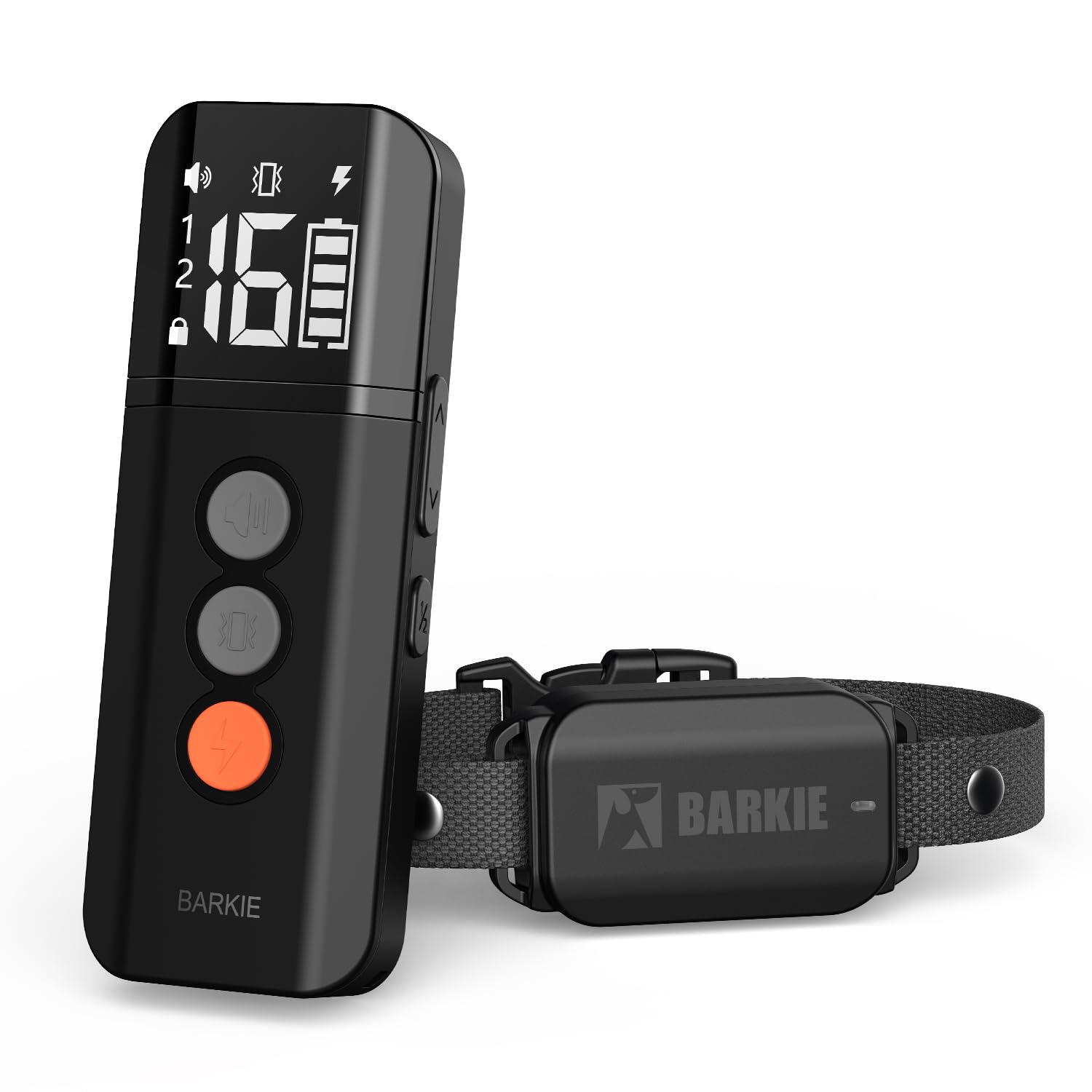 BARKIEDog Training Collar with Dog Positive Reinforcement Training Booklet Waterproof Shock Collar with Remote for Small Medium Large Dogs (Black)