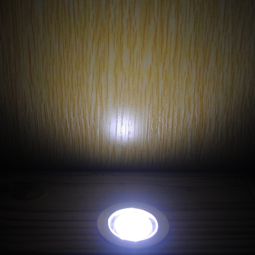 10er Set Terrassen Einbaustrahler LED Bodeneinbaustrahler Ø30mm 0.6W Aussen DC12V Kaltes Weiß IP67 Wasserdicht LED Einbauleuchten Deckenstrahler für Küche Garten Treppen Bad Balkon