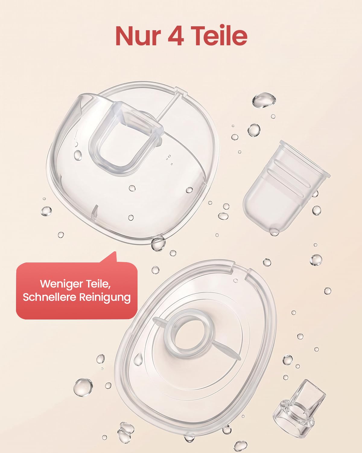 NCVI Milchpumpe Elektrisch Freihändig für Stillende Mütter, Tragbare Elektrische Milchpumpe mit 4 Modi 9 Stufen, Superleise, 19/21/24 mm Flansch, 10 Beutel, 150 Min Laufzeit (2 Stück, Weiß)