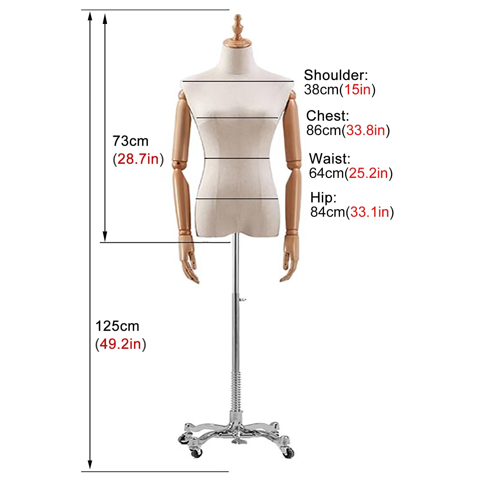 Amazon.co.jp: トルソー マネキン 縫製用マネキン、調節可能な女性洋裁