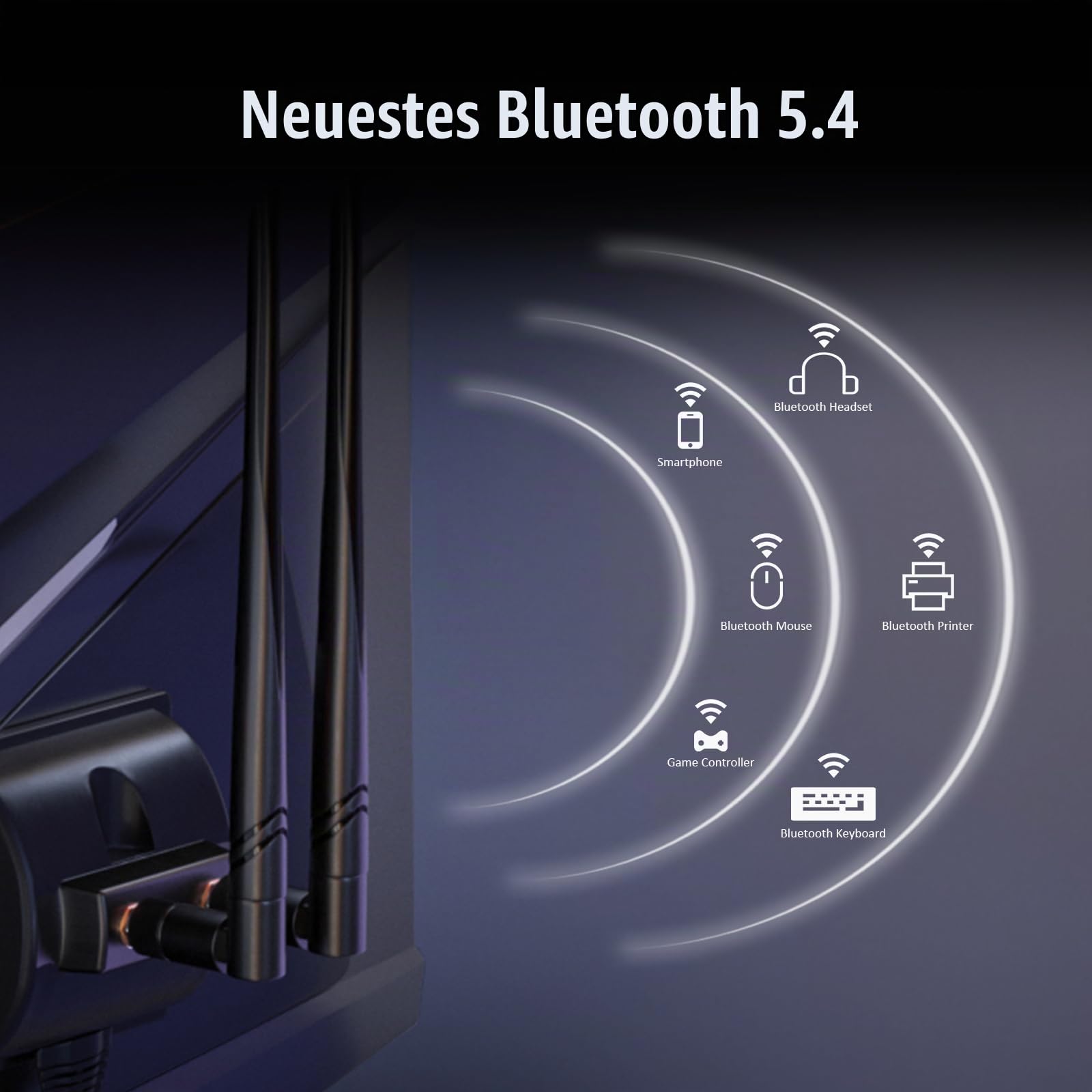 GLOTRENDS WiFi 7 Karte mit 2-Meter-Verlängerungsantenne für Desktop PC, Intel BE200NGW, nur kompatibel mit Windows 11 24H2 oder höherer Version (unterstützt Keine AMD Motherboards)