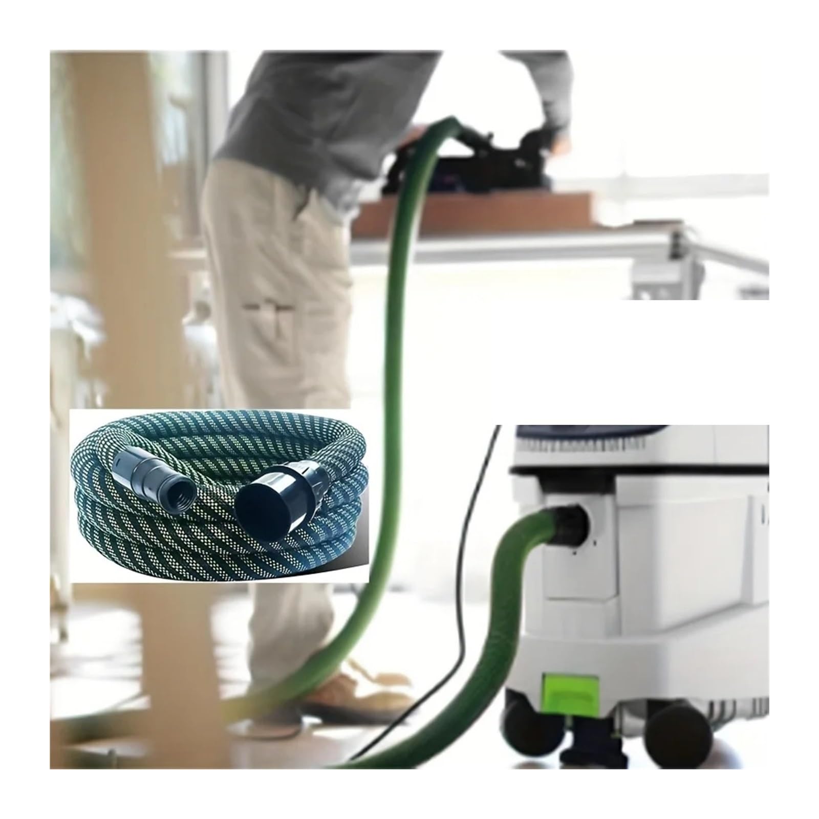 Manguera De Aspiradora De 3,5 M/5m, Compatible Con Festool, Compatible Con MIRKA,CT26/36/48CT 15/25CT MINI Y CT MIDI, Manguera Estática De Polvo(5m)
