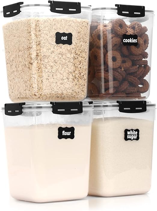 Airtight Food Storage Containers with Lids, CASA LINGO 4.4L Large