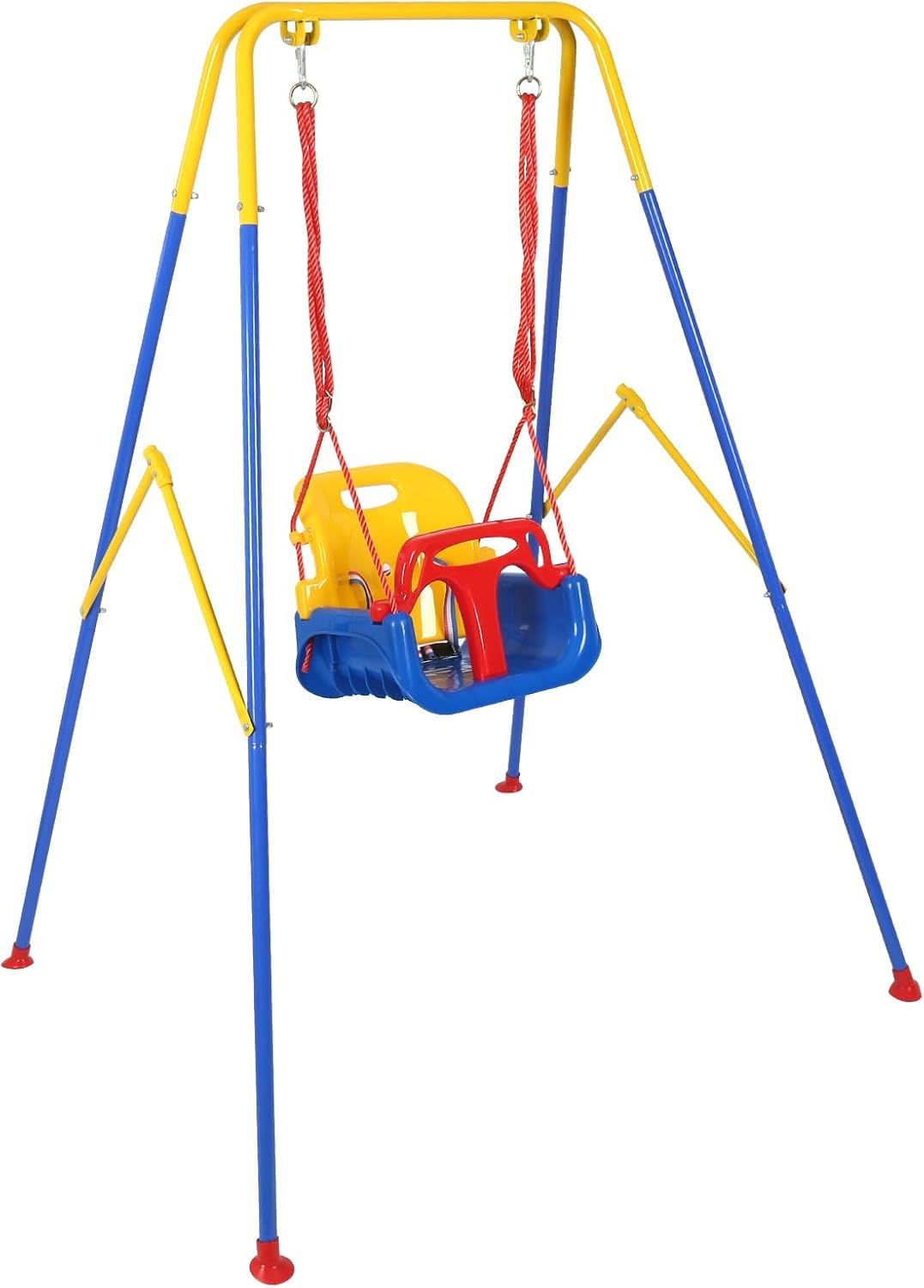3-In-1 Altalena per Bambini Pieghevole L'altalena per Figli Altalena da Giardino Adatto per Interno/Esterno Portatile Altalena per dai 6 Mesi.
