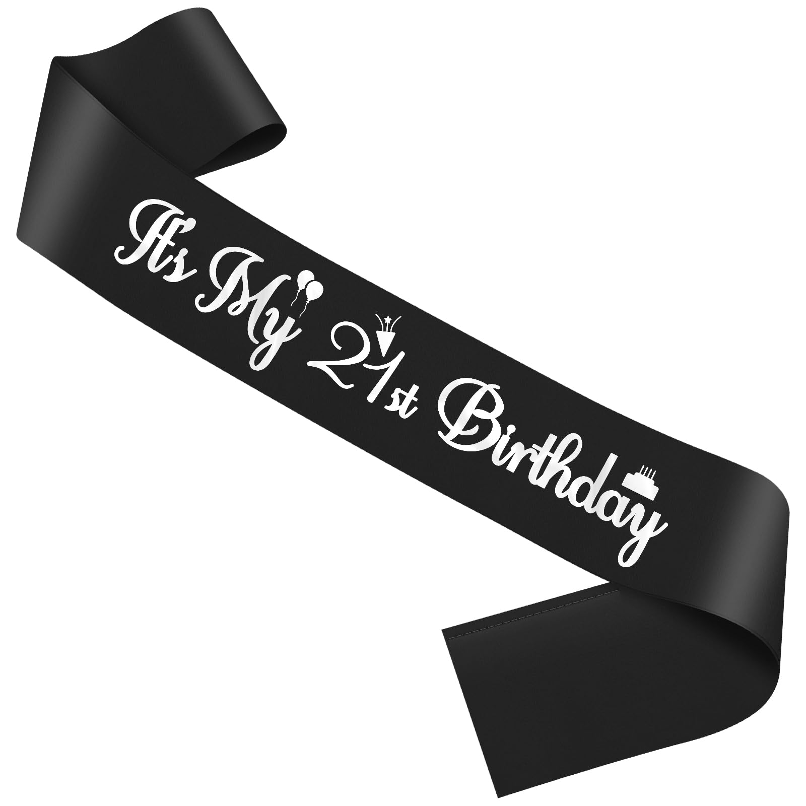 21st Birthday Sash with Silver Glitter Lettering 21st Birthday Sash for Girls Funny Party Decorations 21 Year Old Gifts for Friends Sister Daughter Boys Turning 21th Gifts Party Decorations Sashes