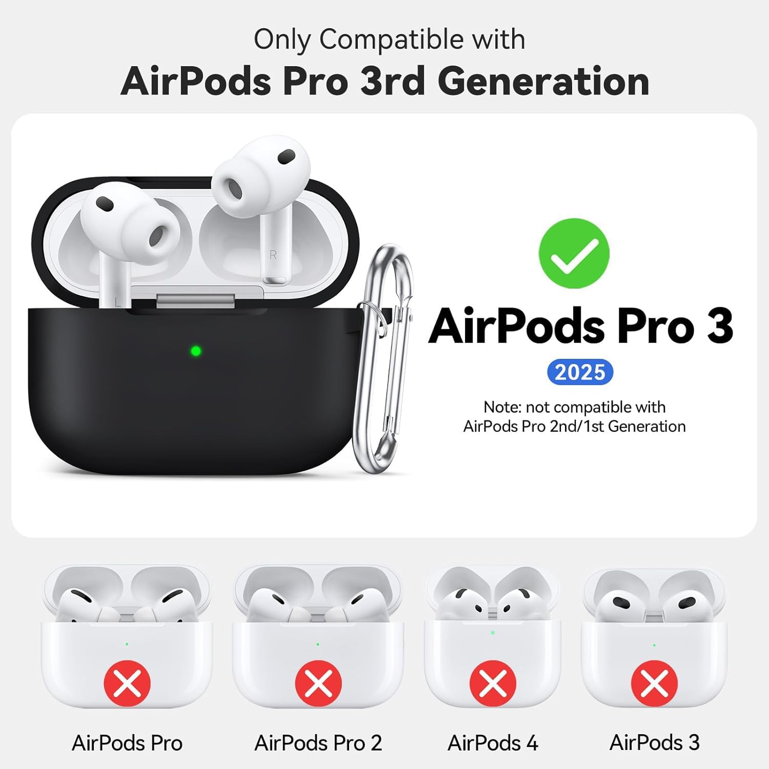 Amazon | ANYOGRO AirPods Pro3 ケース と互換性のある AirPods Pro 第