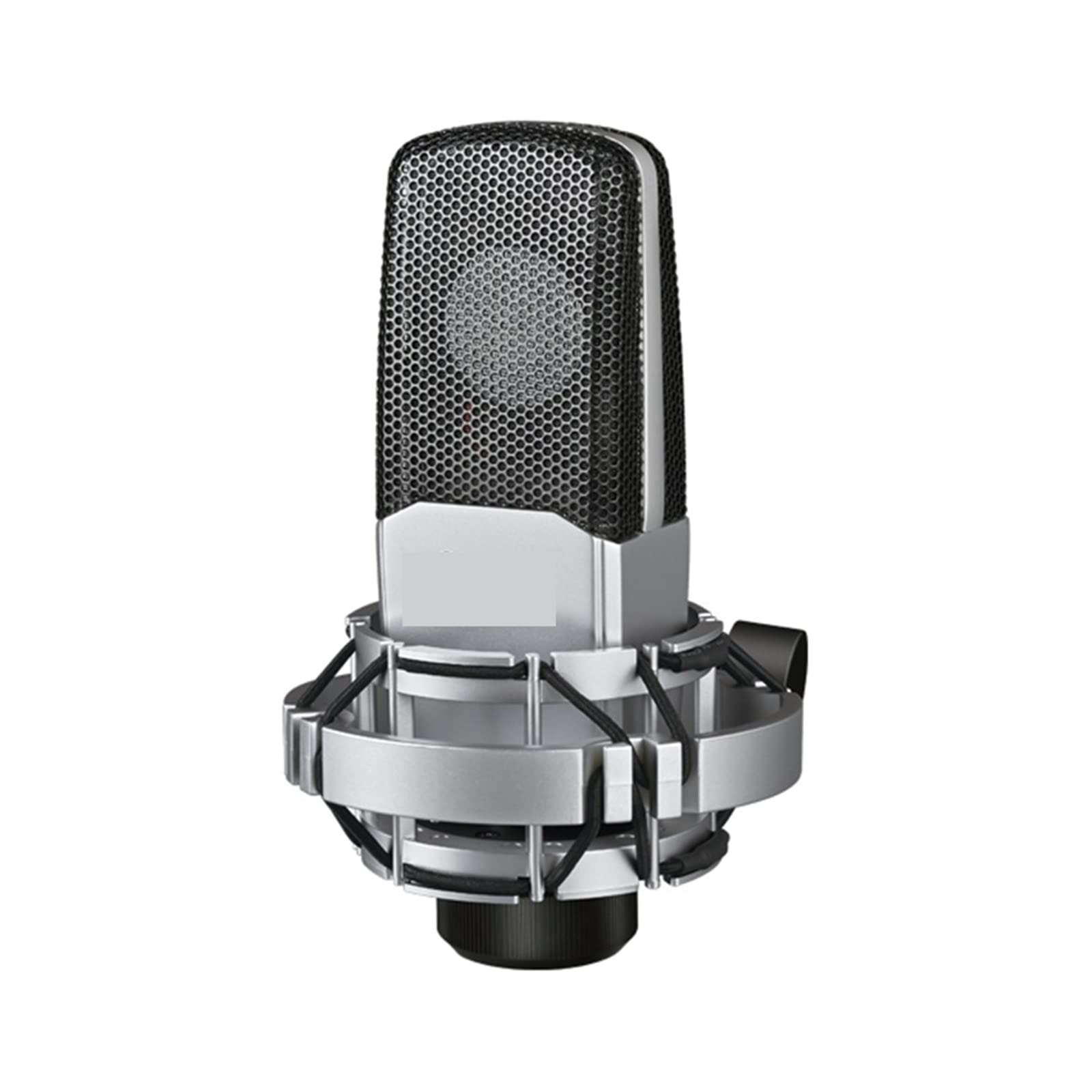 Microphone de studio cardioïde XLR avec sa monture antichoc pour podcast