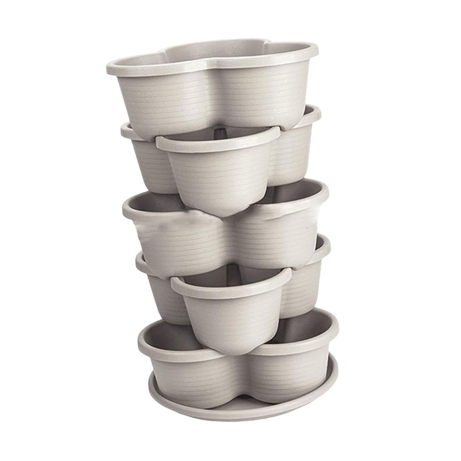 Vertical Planter Gift for Garden Lover Space Saving 5 Tier Stackable Planter-image-30