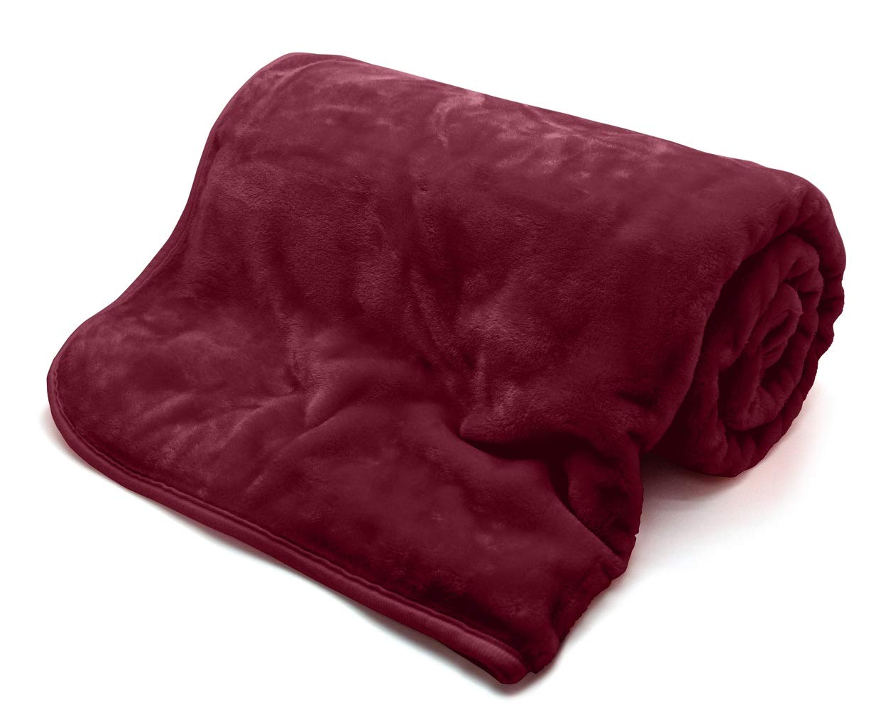 oceanevo® Mink Throws Faux Fur Super Soft Warm Roll Bed Fleece Blanket for sofa, Travel, Kids, Bedroom Throw Over (Wine, King (200 x 240 cm))