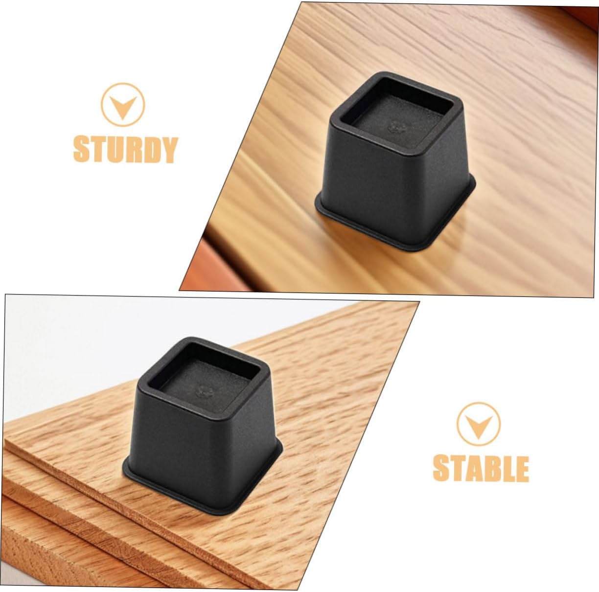 Ciieeo 6pcs Furniture Heightening Mats Chair Legs Floor Protectors Non-Slip Square Feet Pads for Tables Chairs