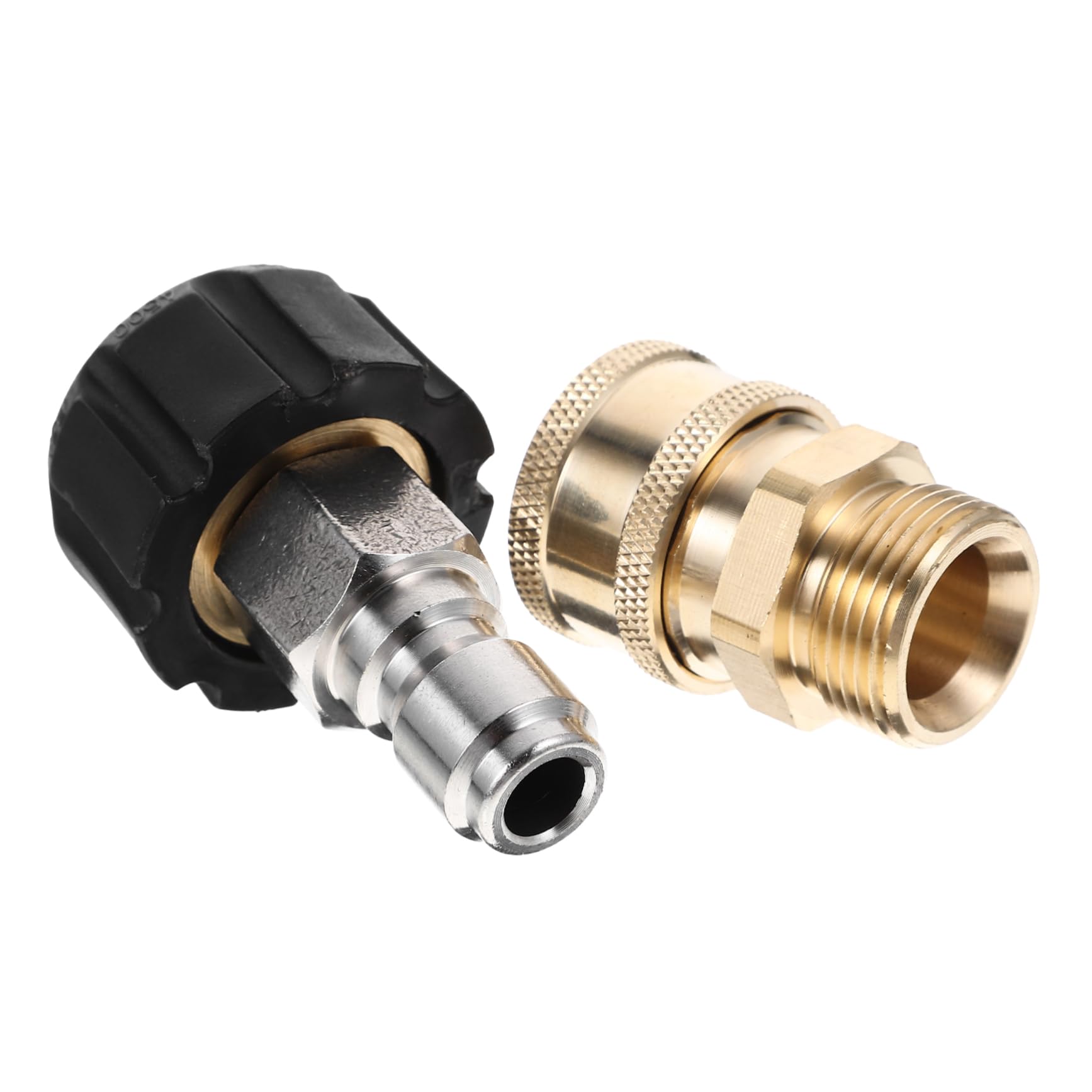 Abaodam 5 Juegos Adaptador arandela Alto Masculino Varita mágica enchufar conectar Consejos Fuerza guarniciones Conectores Manguera Jardin Accesorios de Limpieza para Coche latón Golden