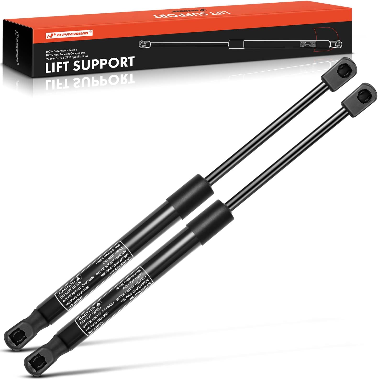 A-Premium Lift Supports Shock Struts Springs Compatible with Audi Q7 2007-2015 Hood Sport Utility 2-PC