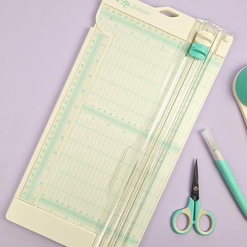 Miniatura 2 de Craftelier - Cizalla o guillotina Pro con brazo giratorio para medir y cortar papel y cartón para álbumes de recortes o manualidades con carpeta,