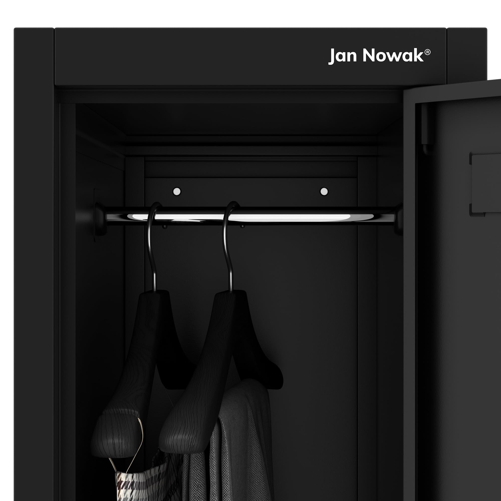 Jan Nowak Armoire Vestiaire Métallique 2 Casiers Verrouillables 172x30x45cm | Vestiaire professionnel en acier, 2 casiers verrouillables avec tringle et ventilation, pour vêtements et effets personnels