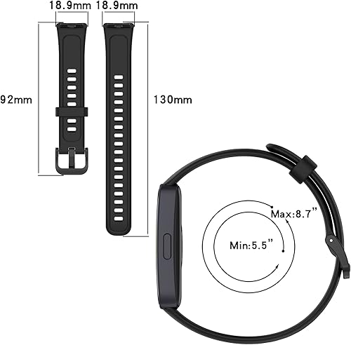 Miniatura 8 de FitTurn Correa de muñeca compatible con Huawei Band 89 Smart Watch  Correa deportiva de liberación rápida de repuesto para mujer y hombre