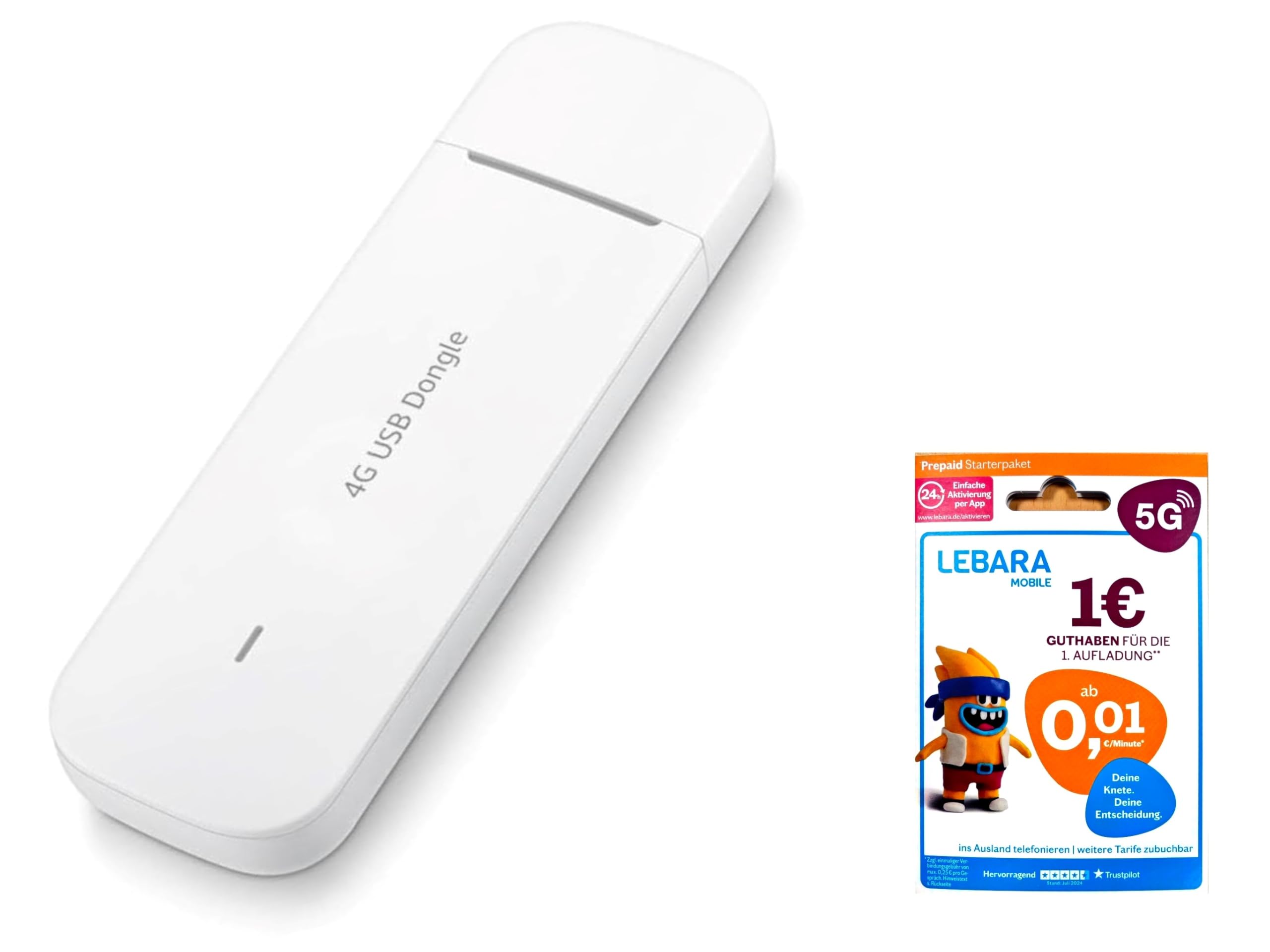 Huawei E3372-325 LTE 4G 150 Mbit/s USB 2.0 biały z kartą SIM