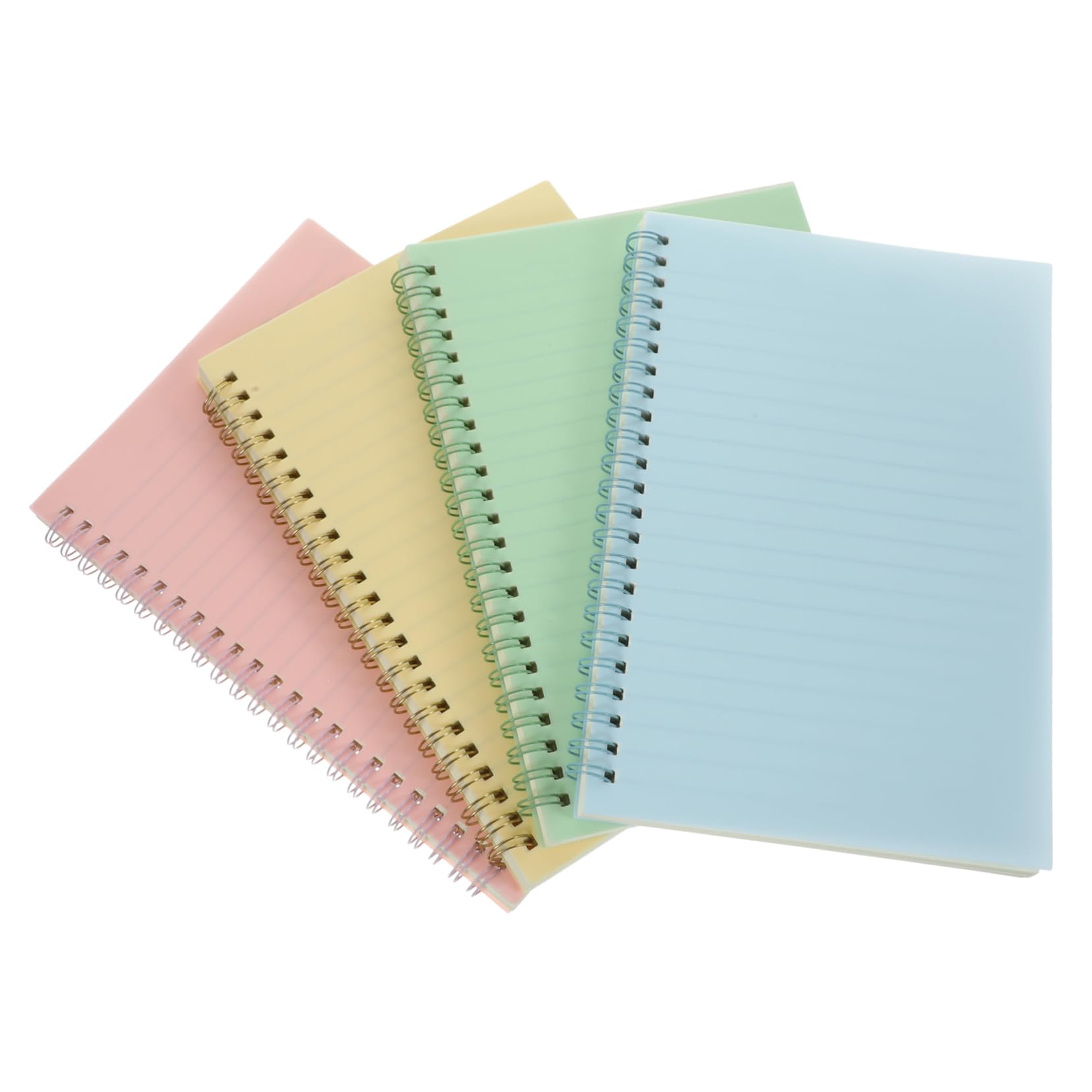 SEWACC 4piezas Libro de Bobinas Retro Cuaderno Espiral de Libreta Bonita para Útiles Escolares Universitarios y Cuadernos para Tomar Notas el Trabajo