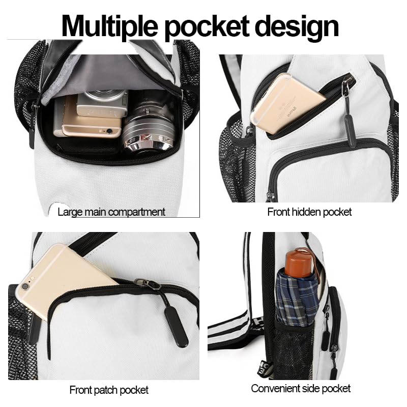 Bolso Crossbody para Mujer Ligero Multiuso Blanco miniatura 5