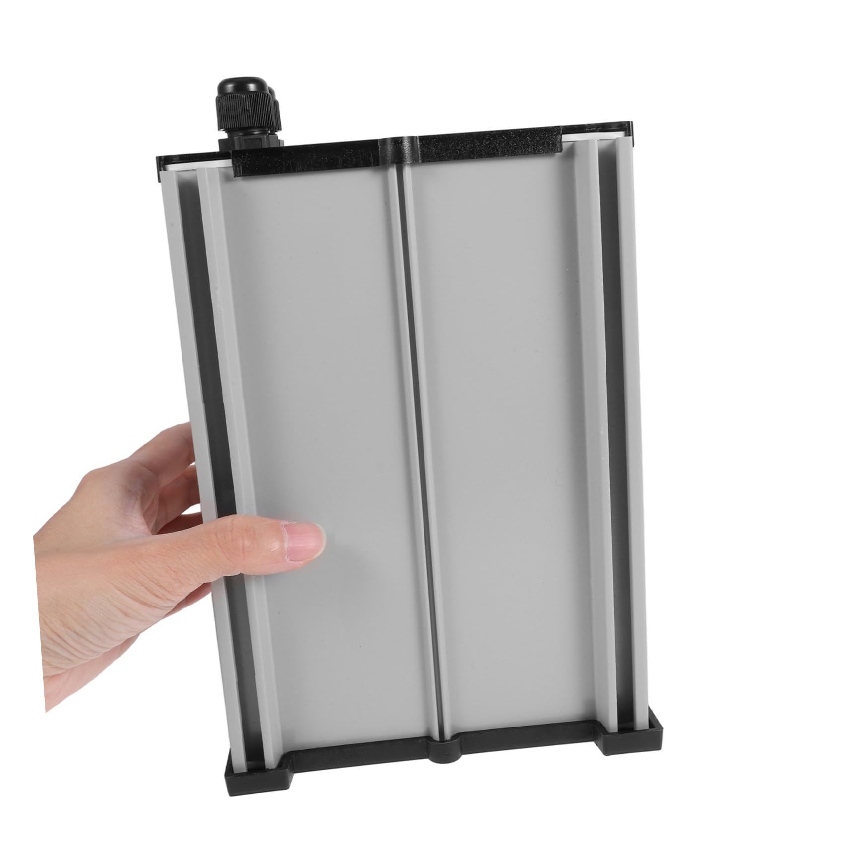 Boîtier Électrique et Connexions Électriques Étanche en Aluminium Argenté avec Couvercle, Solide pour Batterie Lithium pour Éclairage Solaire Extérieur