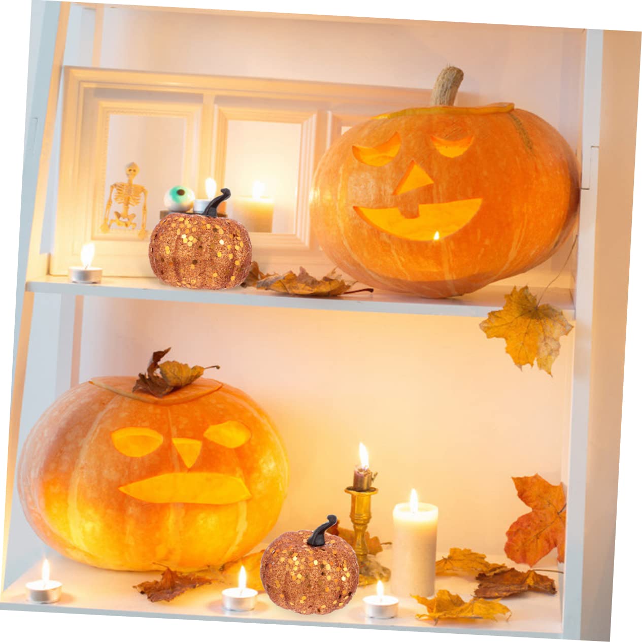 40stücke Künstliche Kürbis-Dekoration Für Halloween Herbst Vielseitig Einsetzbar Für Tischdekoration Erntefest Party Persönliche Sammlung