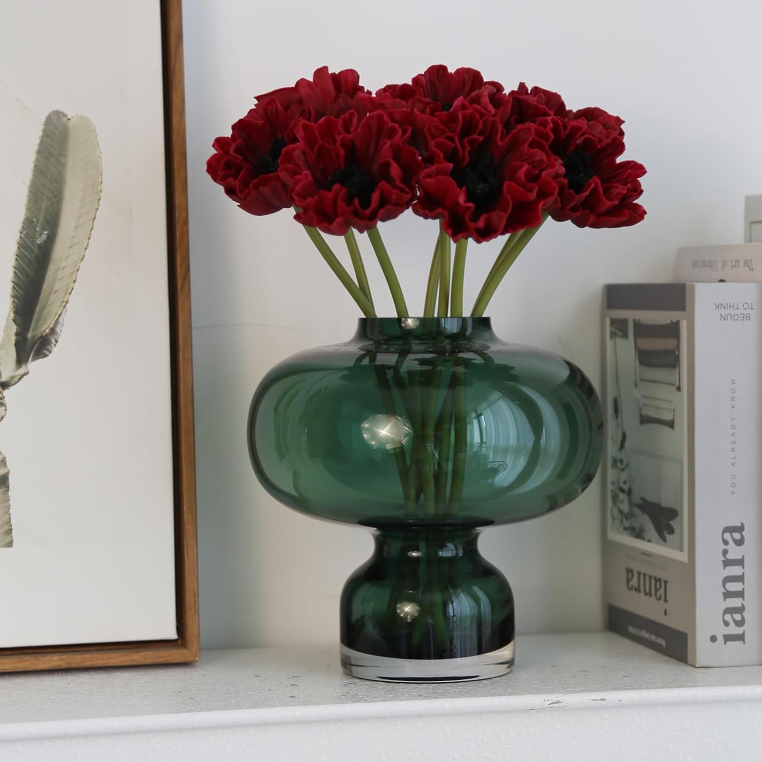 IPOPU Dark Red Poppies Flowers Artificial 10PCS 13" Realistic Dark Red Artificial Flowers Small Fake Poppies for Faux Floral Centerpieces, Tables, Wedding Decorations, Reception - Image 3