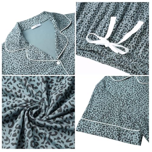 Image of Cherrydew Women's Bamboo Viscose Cooling Button Up Pajama Shorts Set