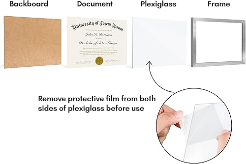 Vista 91 de Americanflat Portarretratos de 5 x 6 pulgadas con plexiglás pulido, juego de 5 portarretratos de 2 x 3 pulgadas con paspartú o para fotos de 5 x 6