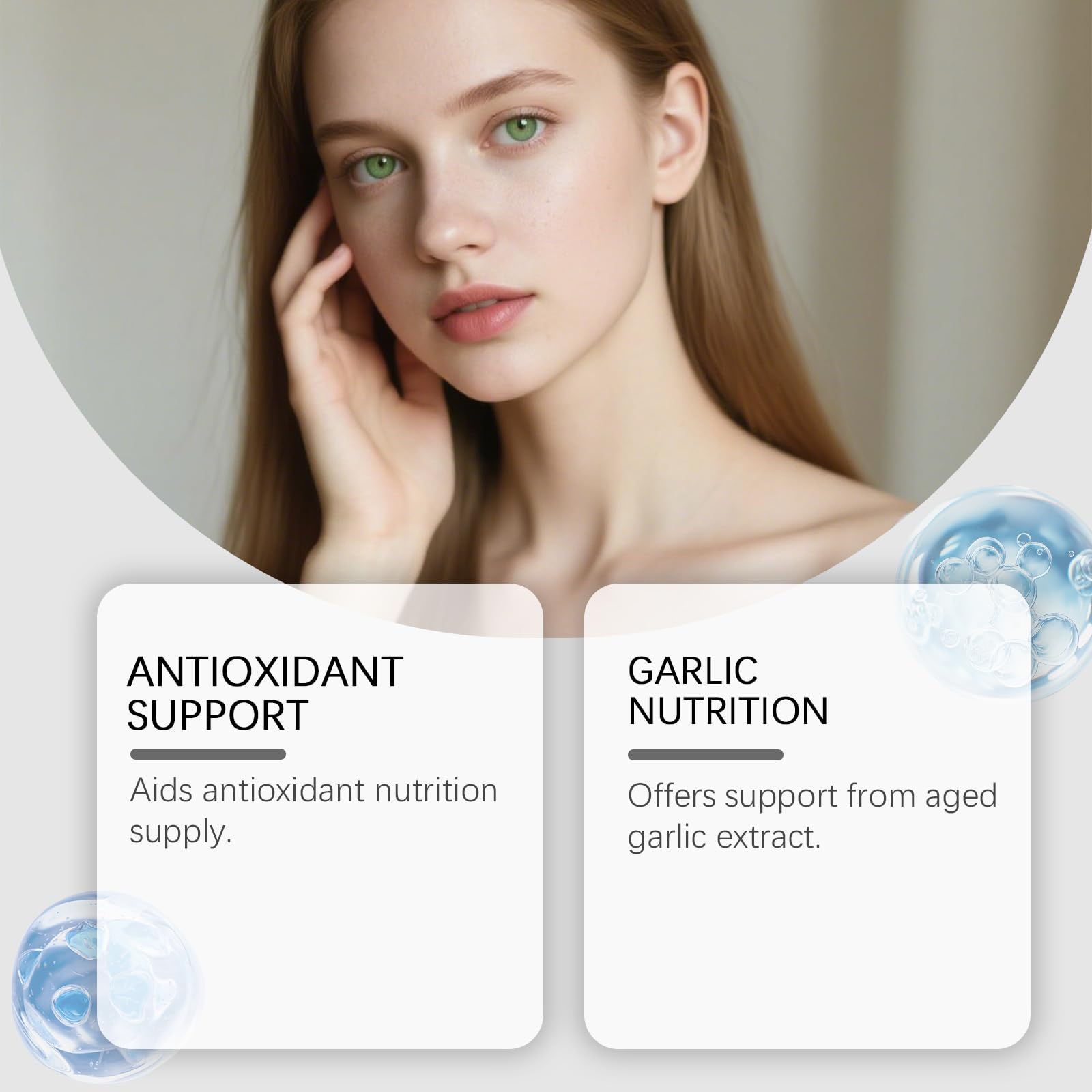 Estratto di aglio invecchiato inodore | Estratto di aglio invecchiato 2 anni| per antiossidanti e supporto immunitario, vegetariano, non OGM (60 conteggi),3Pcs