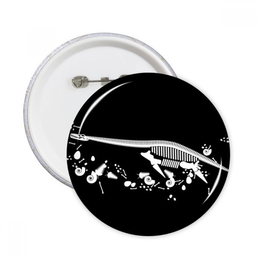 Badge pins dinosaure os d'os multicolore de taille L pour customiser les vêtements - 3