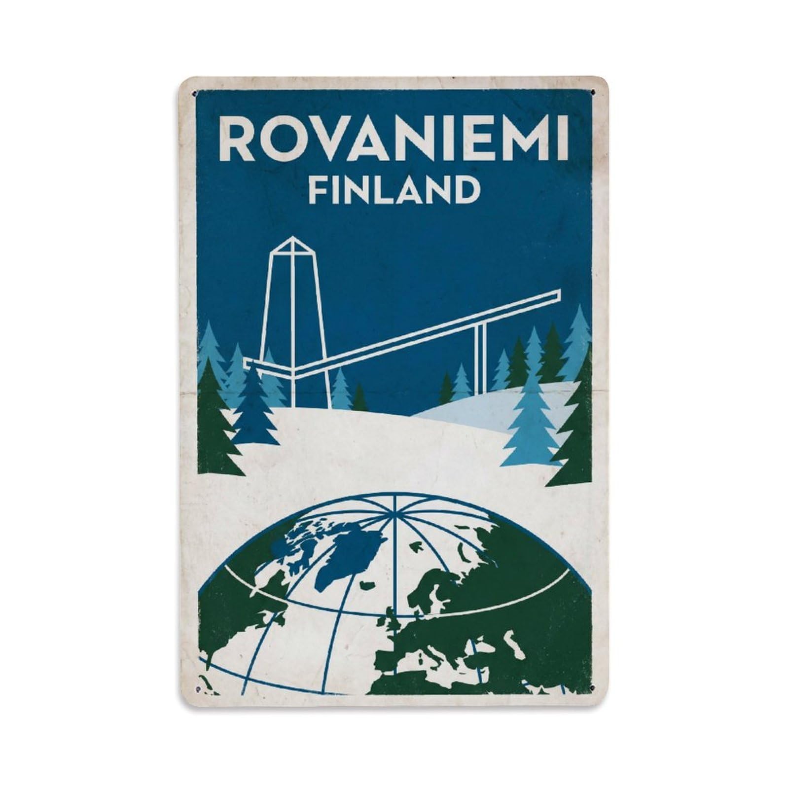 Finland Rovaniemi Travel Retro Metal Tin Sign