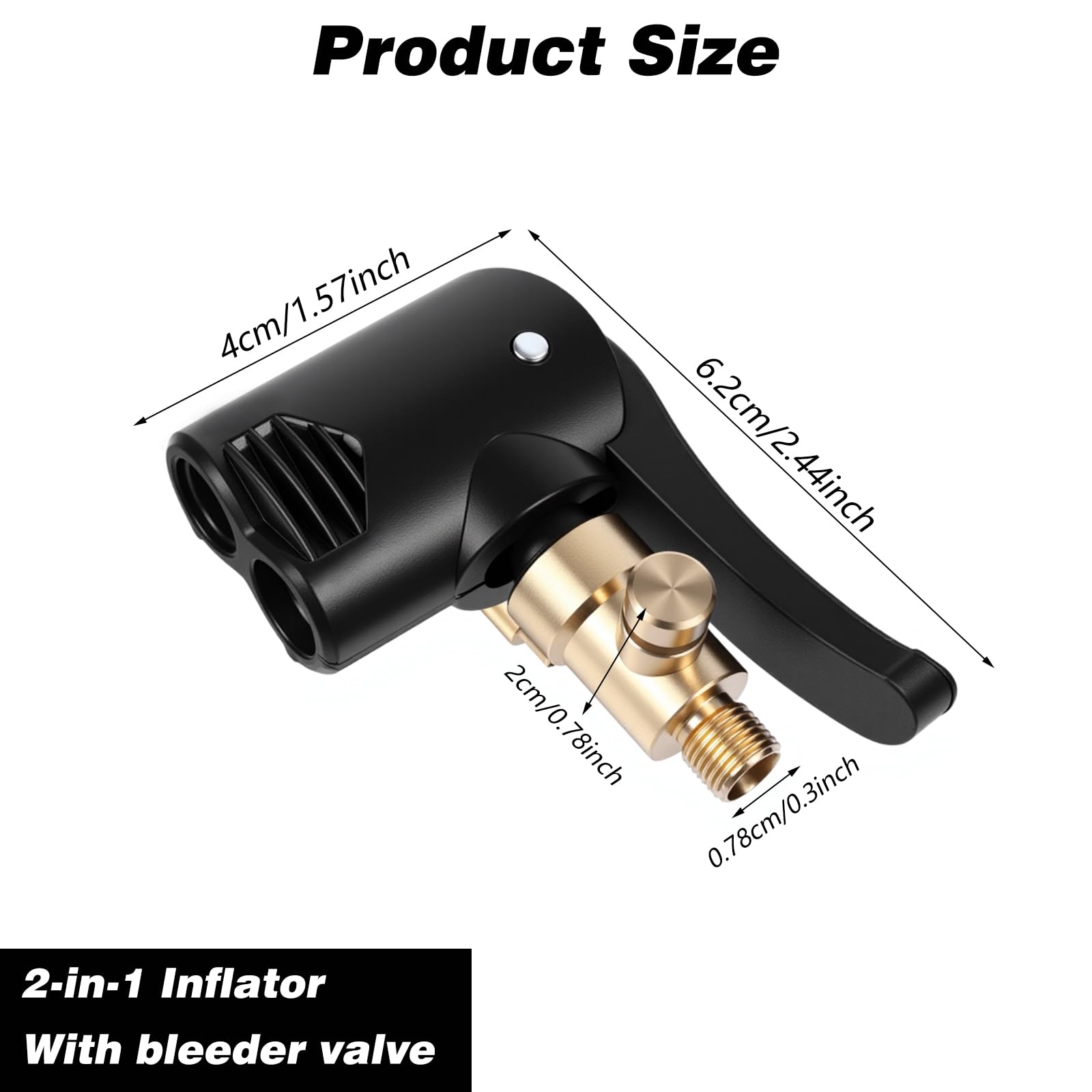 Adapter do wentylu samochodowego, 7,8 mm, przedłużka zaworu rowerowego, francuska zastawka Click Valve, wentyl samochodowy, wtyczka dźwigniowa, klips