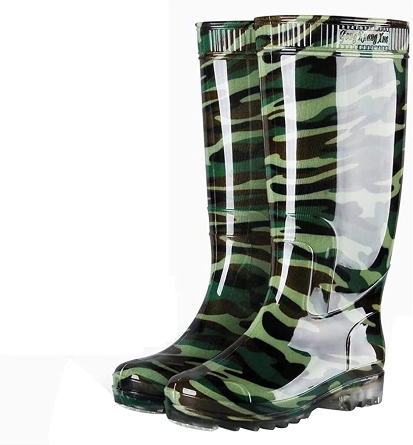 Men' s Long Rain Boots Non Slip Waterproof Rainproof Boots Outdoor