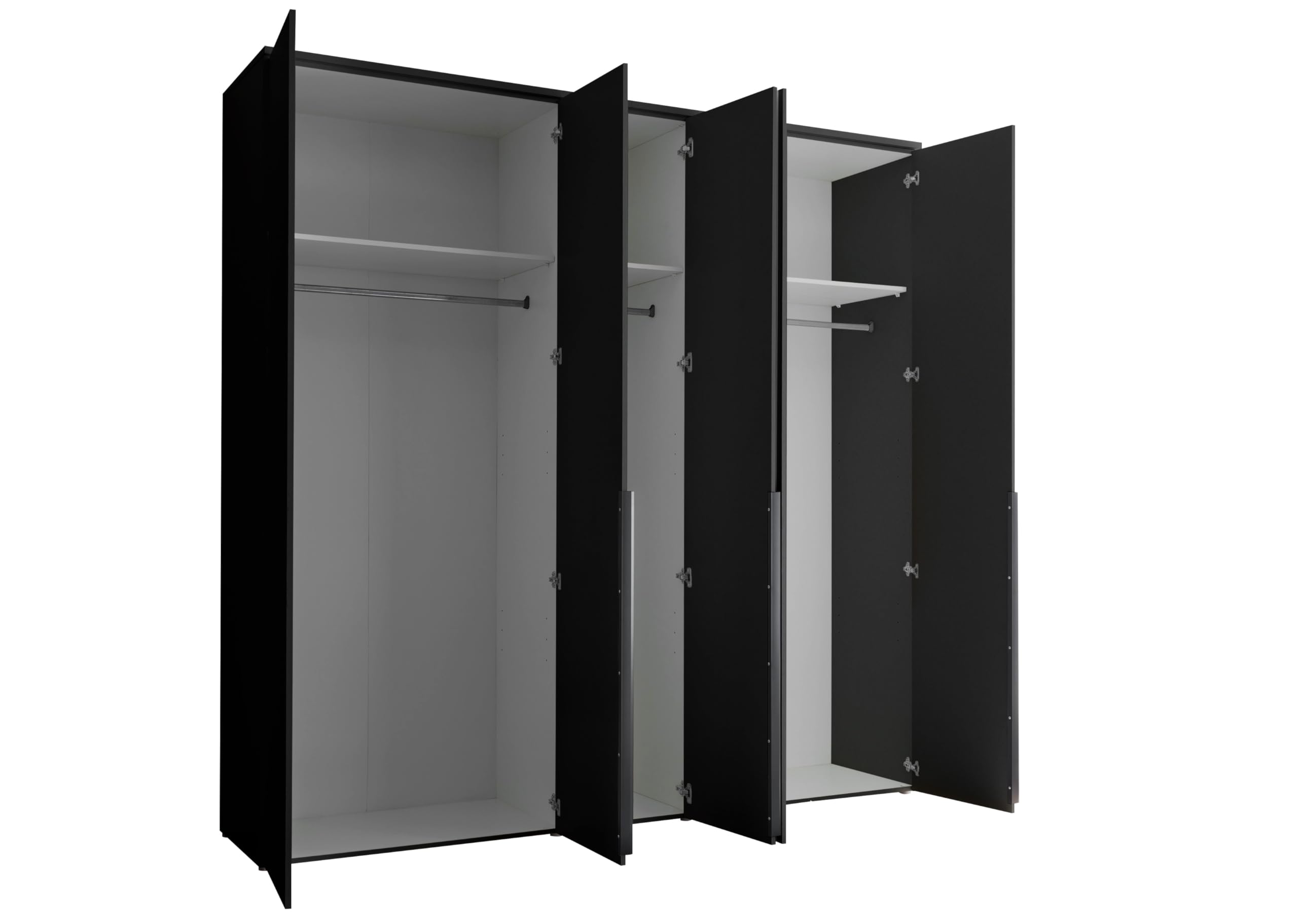 AVANTI TRENDSTORE - Civiasco - Armadio con 5 ante a battente di colore antracite Dimensioni ca. LAP 225x225x52cm