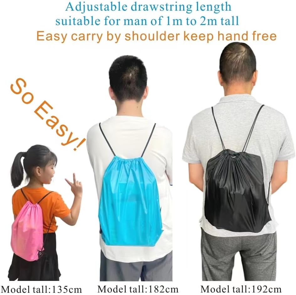 Drawstring Backpack Bulk 24Pcs Draw String Backpack Bags DIY Gym Sports Traveling Yoga Cinch Bag Sackpack Drawstring(red) - Image 7