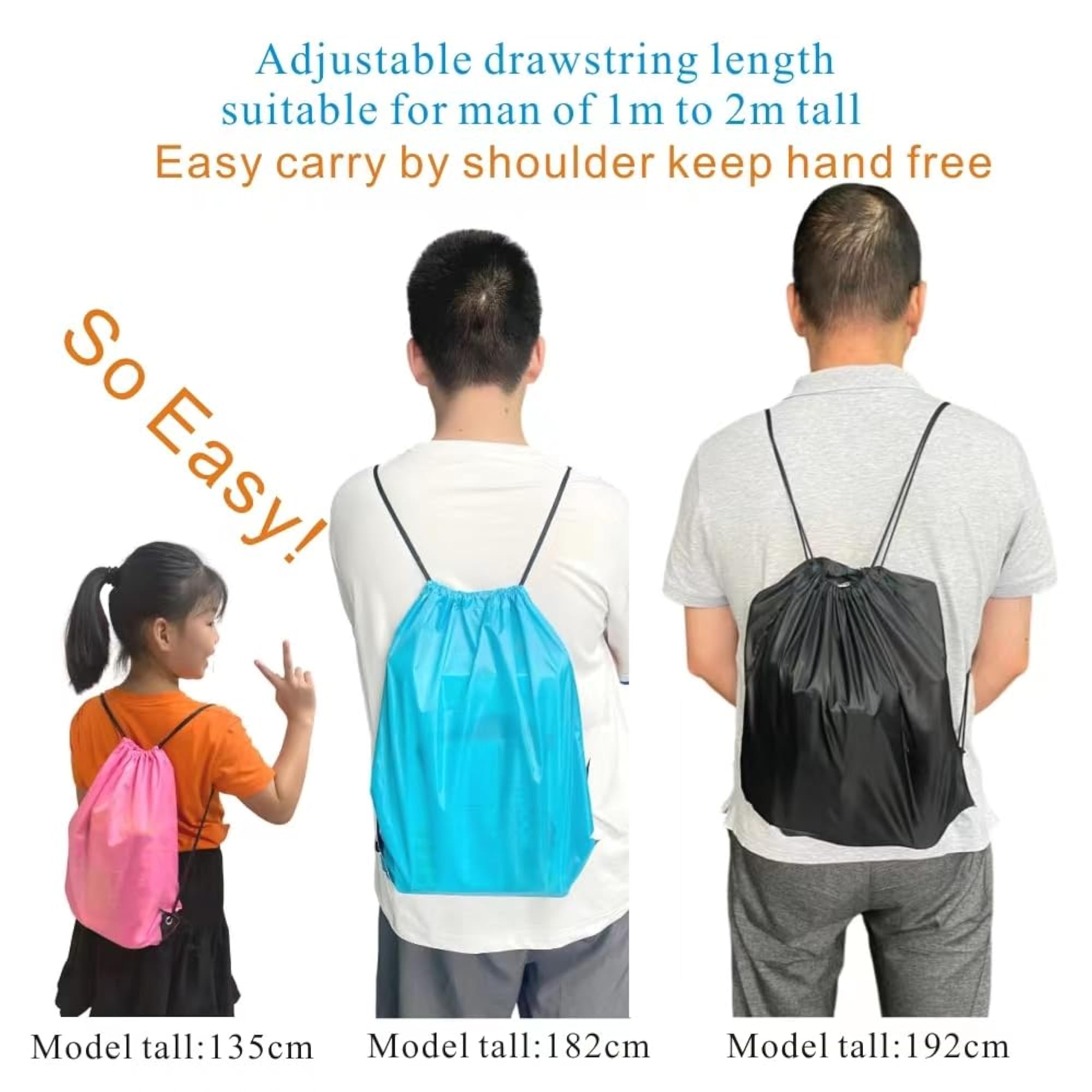 Bulk Drawstring Backpack, DIY Gym Bag