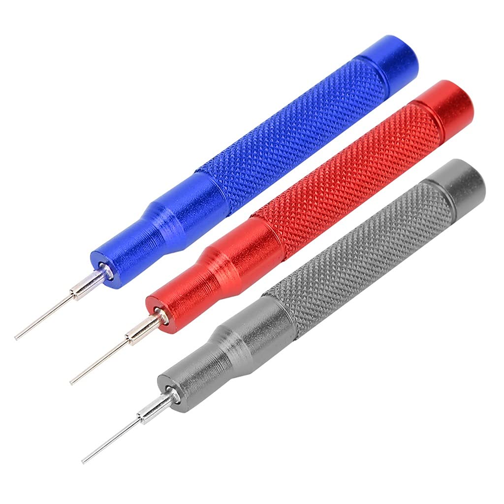 Uhrenarmband-Verbindungsstift-Entferner, Uhrenarmband-Stifttreiber, 0,7/0,8/0,9 mm, Uhrmacherwerkzeug, Ersatzteile (Rosso)