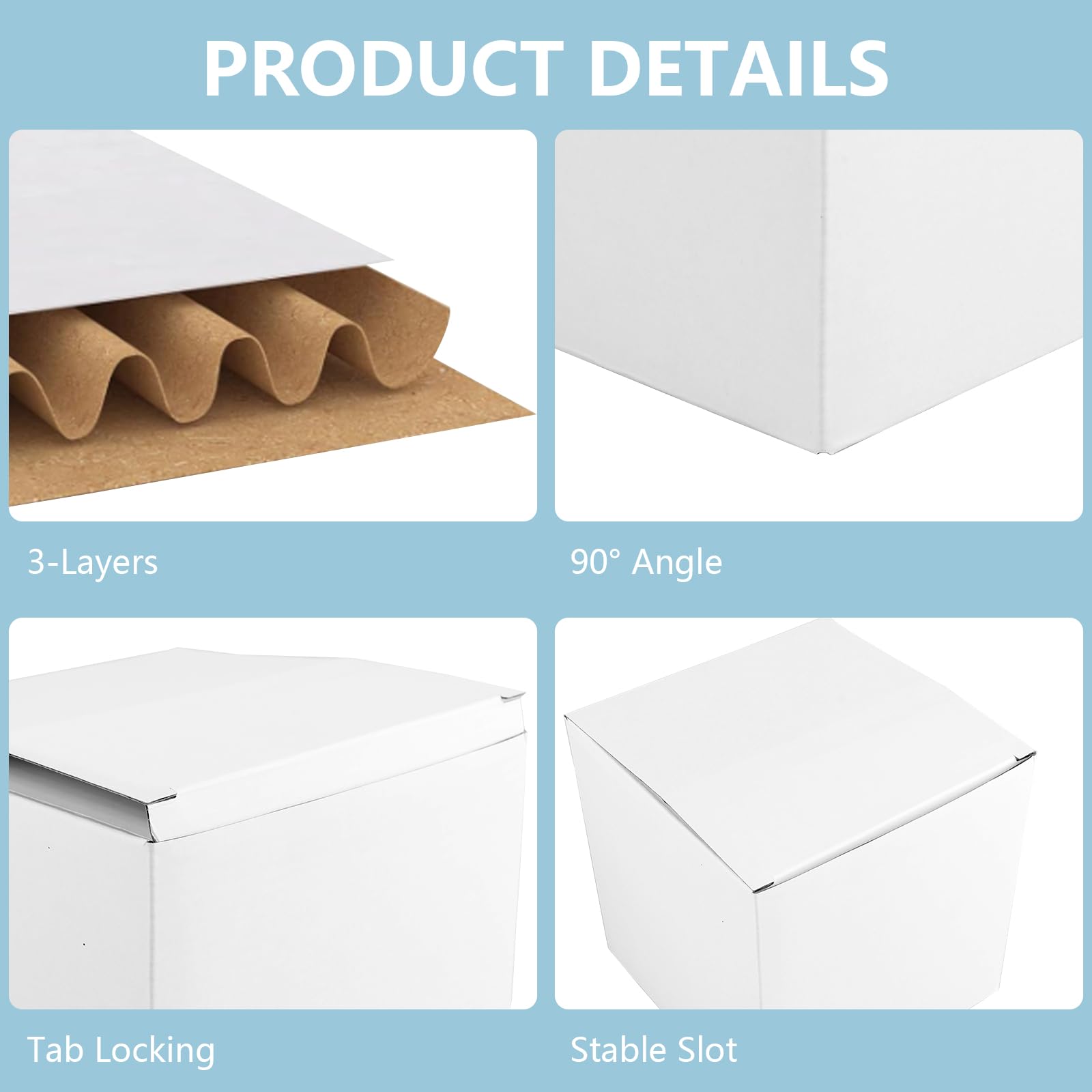 Scatole Per Spedizioni 150x150x150 Mm - 30 Pezzi, Cartone Ondulato Bianco