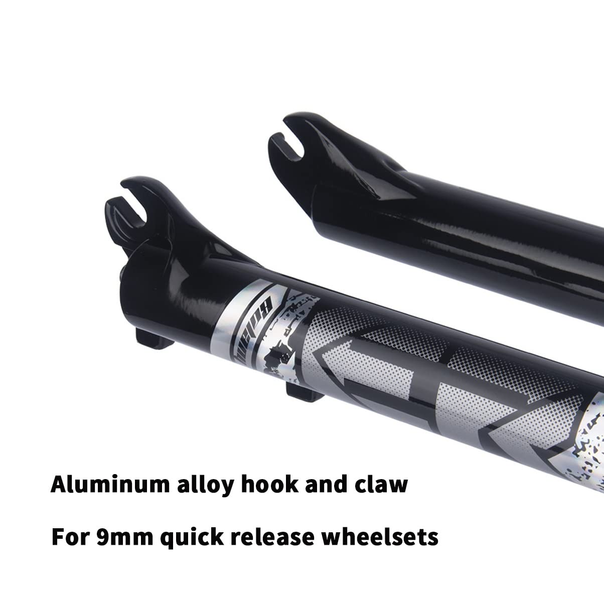 Widelec amortyzowany z aluminium do rowerów 26, 27,5 i 29", amortyzator z szybkozaciskiem 9 mm (stożkowy, 29 cali).