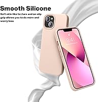 Vista 10 de OTOFLY Funda compatible con iPhone 13 Mini, silicona líquida delgada protectora a prueba de golpes con forro de microfibra antiarañazos, 5.4