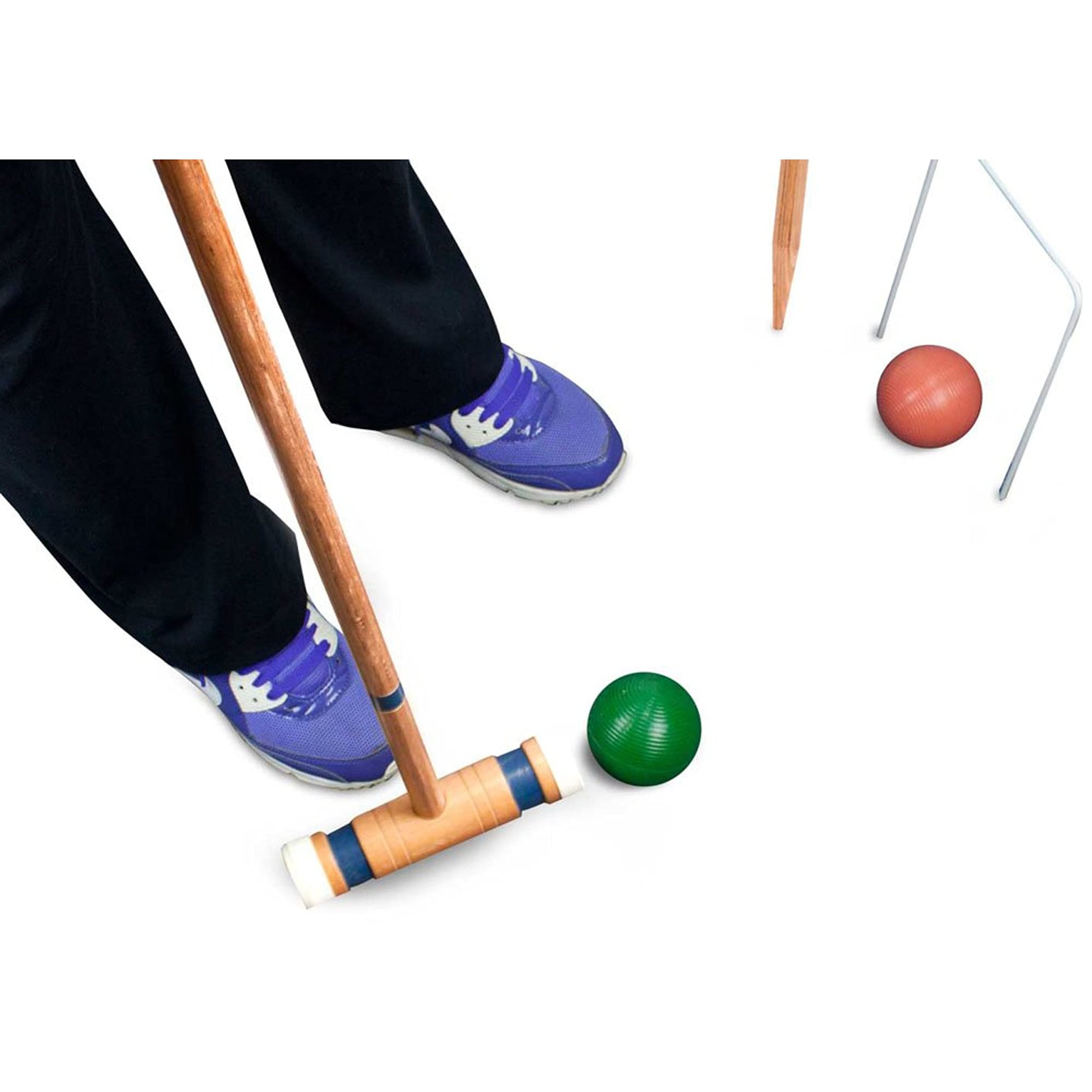 Ensemble De Croquet En Bois De Luxe - Avec étui De Transport - Neuf