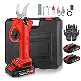 K2 STORE - Forbici da Potatura a Batteria, Forbice a Doppia Batteria Elettrica 48v, Lama di Ricambio e Valigetta Portatile – Ideali per Giardino, Vigneti e Alberi da Frutta.