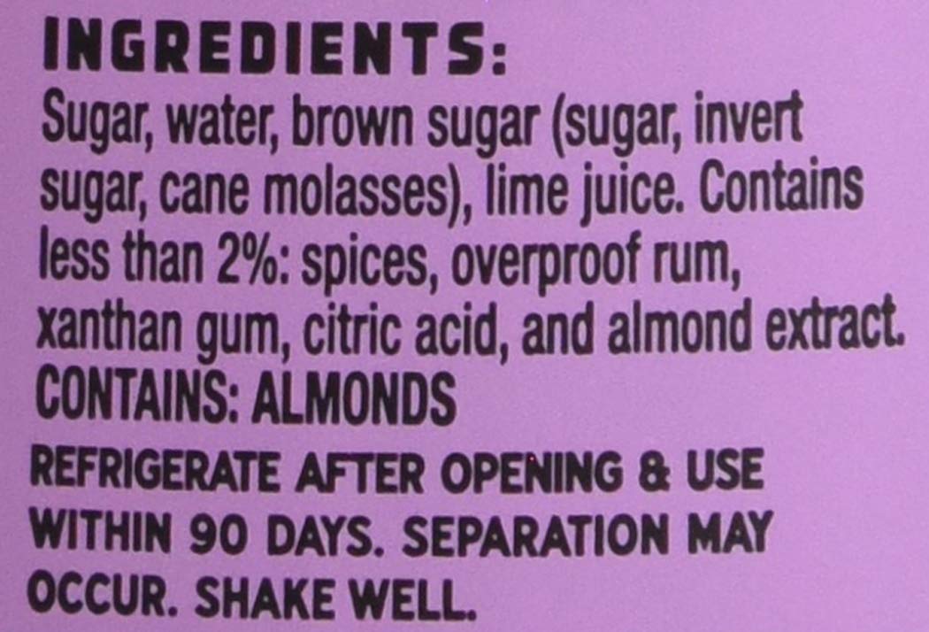 BG Reynolds Natural Tiki Cocktail Cane Syrup, Falernum, 750 ml