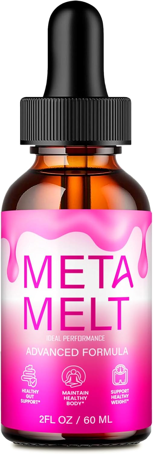 Meta Melt Drops, Official Meta Melt Supplement Droppers - Maximum Strength, All Natural Keto Liquid Formula to Sustain Active Lifestyle & Fitness Goals, Premium MetaMelt Advanced Reviews (1 Pack)