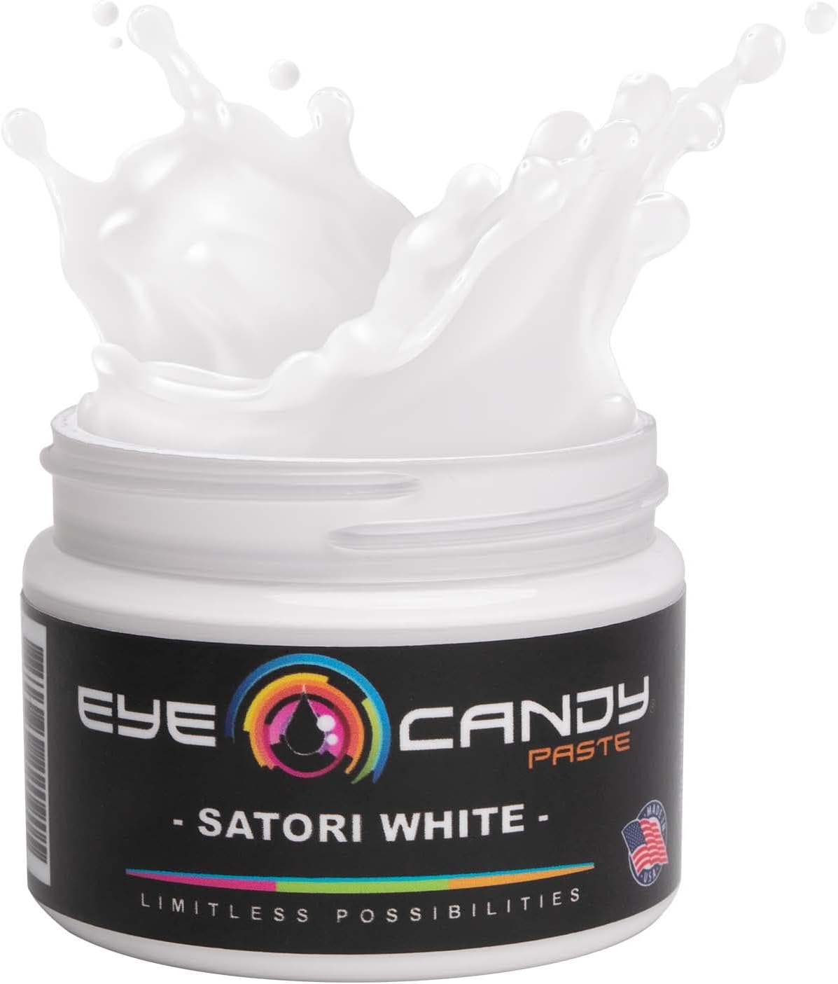 Eye Candy White Resin Pigment Paste Satori White (3 oz) | Create Cells and Lacing | Epoxy, Resin Art Paste | Opaque Tint | Highly Pigmented